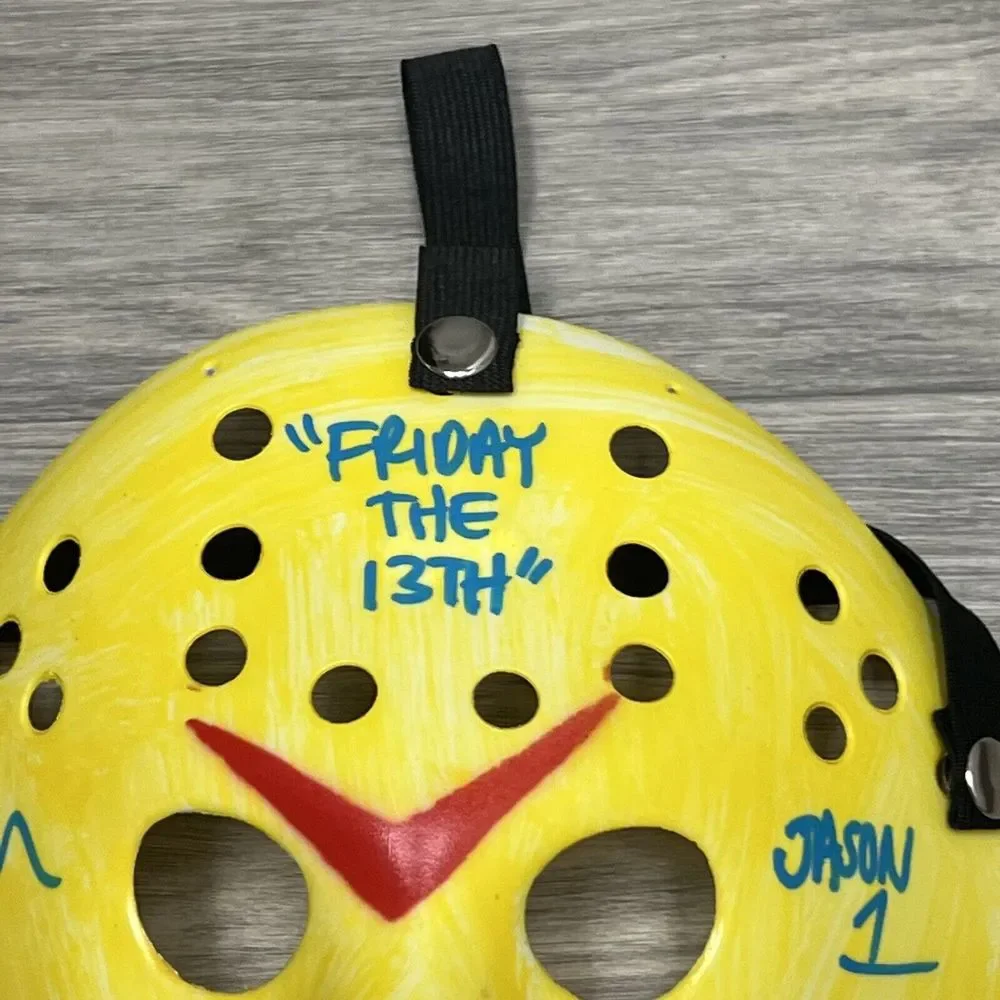 Jason Voorhees Mask Auto Autographed Sign Ari Lehman Horror Friday 13th JSA Cert